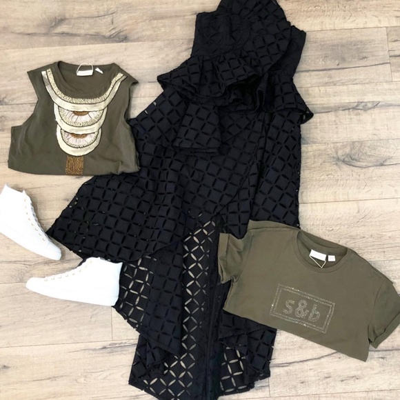 Thurley “Dark Arts” Tiered Midi Dress in Black - Picture 5 of 11